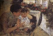 Mary Cassatt Susan is take care of the kid France oil painting artist